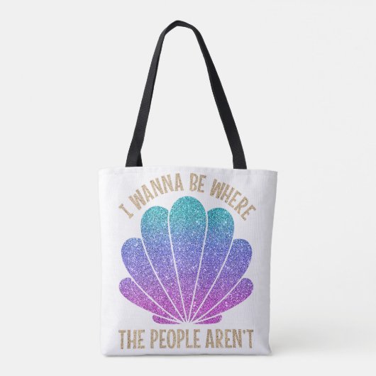 Seashell eenzaamheid tote bag (Achterkant)
