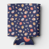 Seashell elegantie: Zomer blauw patroon. Blikjeskoeler (Voorkant)