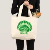 Seashell - emerald en mint green grote tote bag (Voorkant (product))