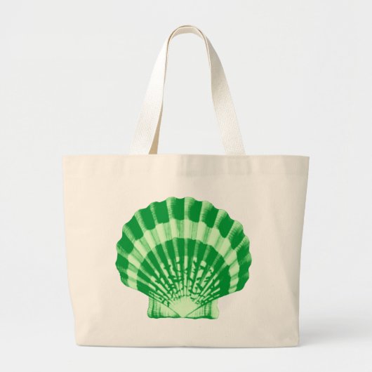 Seashell - emerald en mint green grote tote bag (Voorkant)