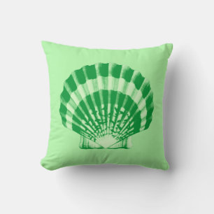 Seashell - emerald en mint green kussen