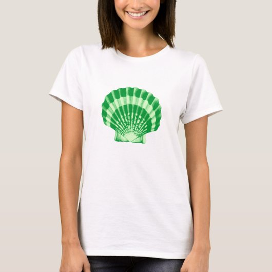 Seashell - emerald en mint green t-shirt (Voorkant)