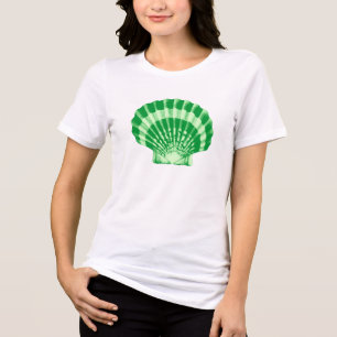 Seashell - emerald en mint green Tri-Blend shirt