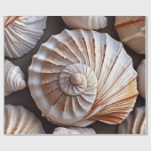 Seashell en het strand thema cadeaupapier (Vlak)