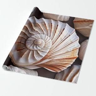 Seashell en het strand thema cadeaupapier