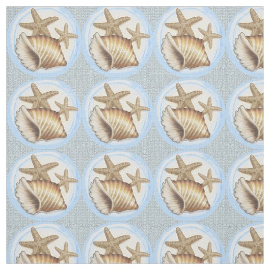 Seashell en Starfish Stof (Swatch)