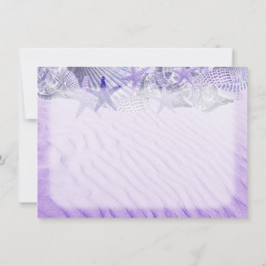 Seashell en strandbruiloft nodigt Seashell uit1 Kaart (Achterkant)