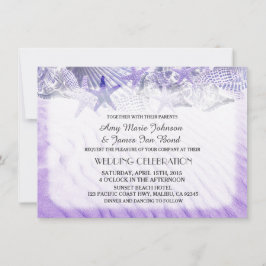 Seashell en strandbruiloft nodigt Seashell uit1 Kaart