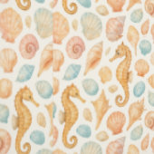 Seashell en zeepaardje waterverf patroon behang (Zoom)