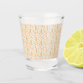 Seashell en zeepaardje waterverf patroon shot glas