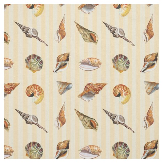 Seashell Fabric Sand Stripe Stof (Swatch)