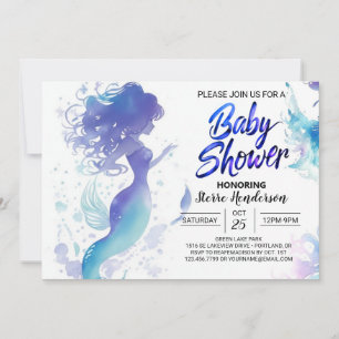 Seashell Fantasy: Zeemeermin Baby shower Kaart