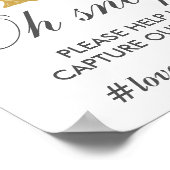 Seashell Faux Gold Foil | Ocean Insta Wedding Sign Poster (Hoek)