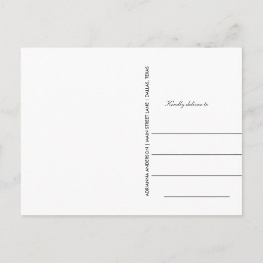 Seashell Faux Gold Foil | Ocean Save the Date Aankondigingskaart (Achterkant)