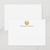 Seashell Faux Gold Foil | Ocean Wedding Advice Advieskaart (Voorkant / Achterkant)