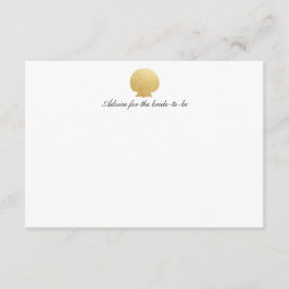 Seashell Faux Gold Foil | Ocean Wedding Advice Advieskaart