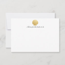 Seashell Faux Gold Foil | Ocean Wedding Advice Advieskaart