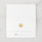 Seashell Faux Gold Foil Ocean Wedding Escort Kaart Plaatskaartje (Buitenkant ongevouwen)