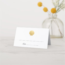 Seashell Faux Gold Foil Ocean Wedding Escort Kaart Plaatskaartje