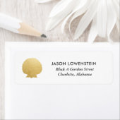 Seashell Faux Gold Foil | Ocean Wedding Etiket (Insitu)