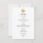 Seashell Faux Gold Foil | Ocean Wedding Menu Kaart (Voorkant)