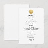 Seashell Faux Gold Foil | Ocean Wedding Menu Kaart (Voorkant / Achterkant)