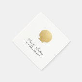 Seashell Faux Gold Foil | Ocean Wedding Servet (Hoek)