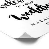 Seashell Faux Gold Foil | Ocean Wedding Sign Poster (Hoek)