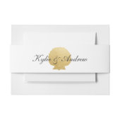 Seashell Faux Gold Foil | Ocean Wedding Uitnodigingen Wikkel (Voorkant Voorbeeld)