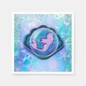 Seashell Fit for a Mermaid Glitter Birthday Party Servetten (Voorkant)