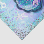 Seashell Fit for a Mermaid Glitter Birthday Party Tissuepapier (Detail)
