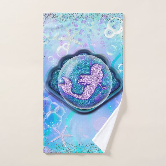 Seashell Fit for a Mermaid Glitter Girls Magical Bad Handdoek (Handdoek)