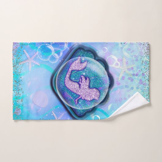 Seashell Fit for a Mermaid Glitter Girls Magical Bad Handdoek (Handdoek)