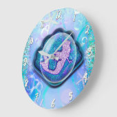 Seashell Fit for a Mermaid Glitter Girls Magical Grote Klok (Hoek)