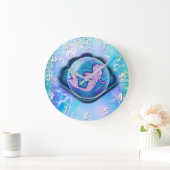 Seashell Fit for a Mermaid Glitter Girls Magical Grote Klok (Huis)