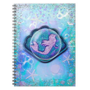 Seashell Fit for a Mermaid Glitter Girls Magical Notitieboek