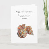 Seashell/Fossickers Verjaardag Kaart (Voorkant)