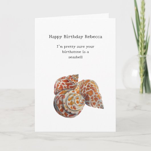 Seashell/Fossickers Verjaardag Kaart (Voorkant)