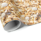 Seashell gestructureerde zomer strand achtergrond. cadeaupapier (Rol Hoek)