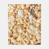 Seashell gestructureerde zomer strand achtergrond. fleece deken (Voorkant)