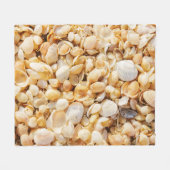 Seashell gestructureerde zomer strand achtergrond. fleece deken (Voorkant (Horizontaal))