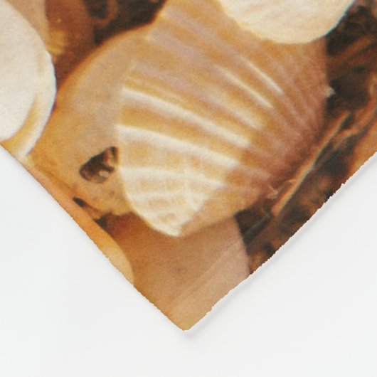 Seashell gestructureerde zomer strand achtergrond. fleece deken (Hoek)