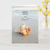 Seashell Gezegde Beach-kaart Kaart (Gele Bloem)