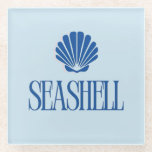 Seashell Glazen Onderzetter<br><div class="desc">🖤</div>