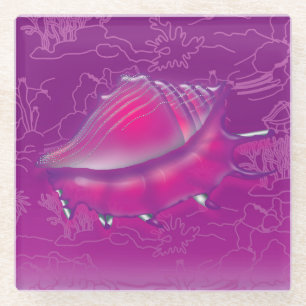 Seashell Glazen Onderzetter