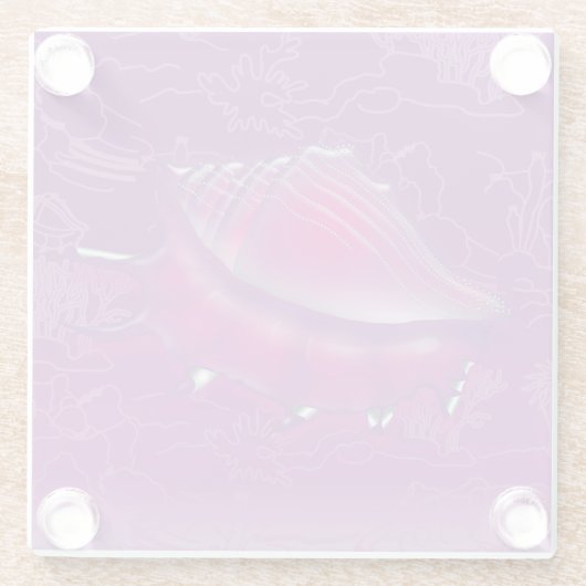 Seashell Glazen Onderzetter (Achterkant)