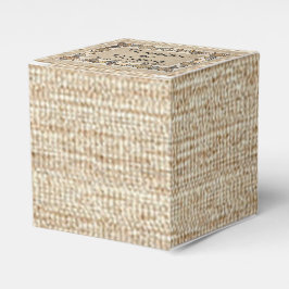 Seashell grens op bruin Weave bruiloft Bedankdoosjes