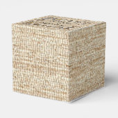 Seashell grens op bruin Weave bruiloft Bedankdoosjes (Achterkant)