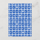 Seashell Grid Beach Wedding AANGEPASTE QR-code Informatiekaartje (Achterkant)