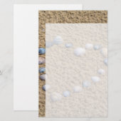 Seashell hart briefpapier (Voorkant / Achterkant)
